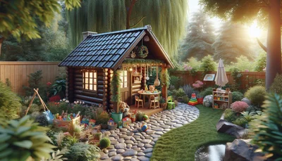 Comment construire une cabane enfant jardin : guide complet 2026 - AI generated illustration